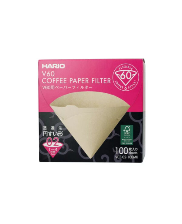 Hario Misarashi Brown Paper Filters - V60-02 - 100 Pieces