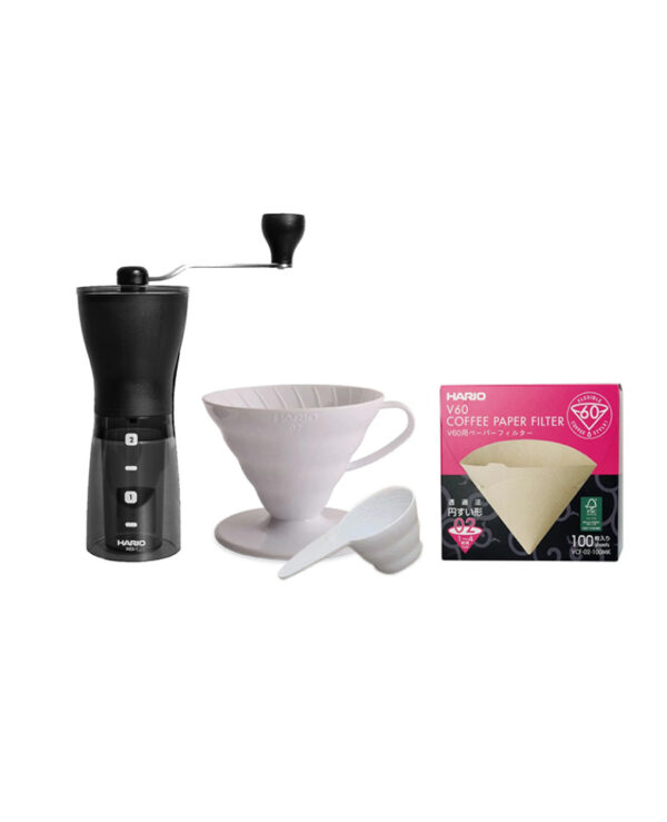 Set: Hario Dripper + Grinder + Filter